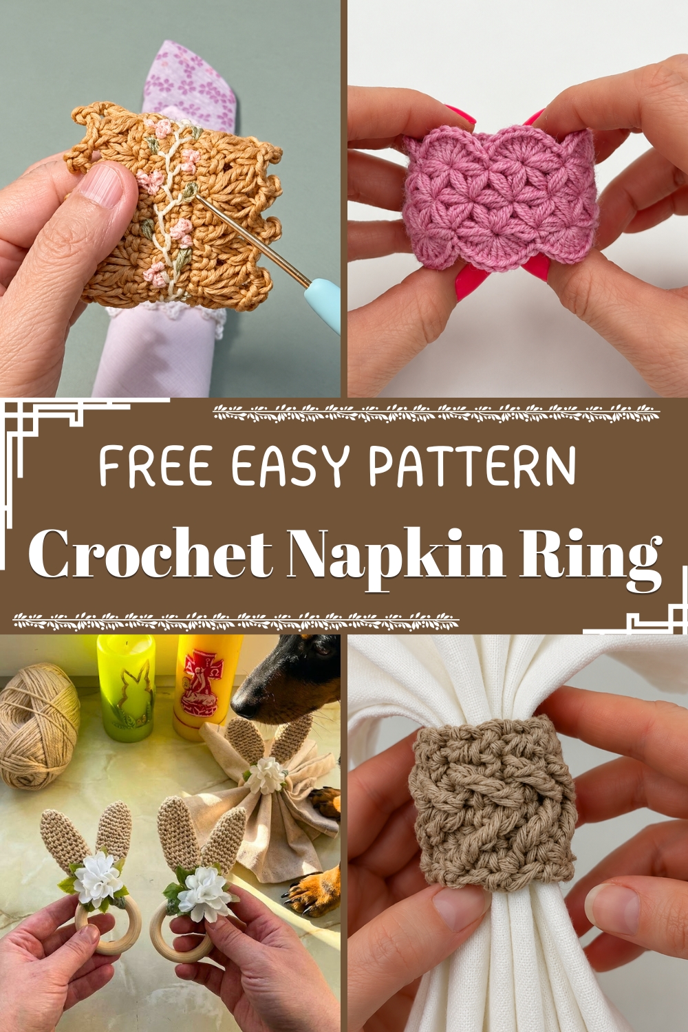 Crochet Napkin Ring FREE EASY PATTERN