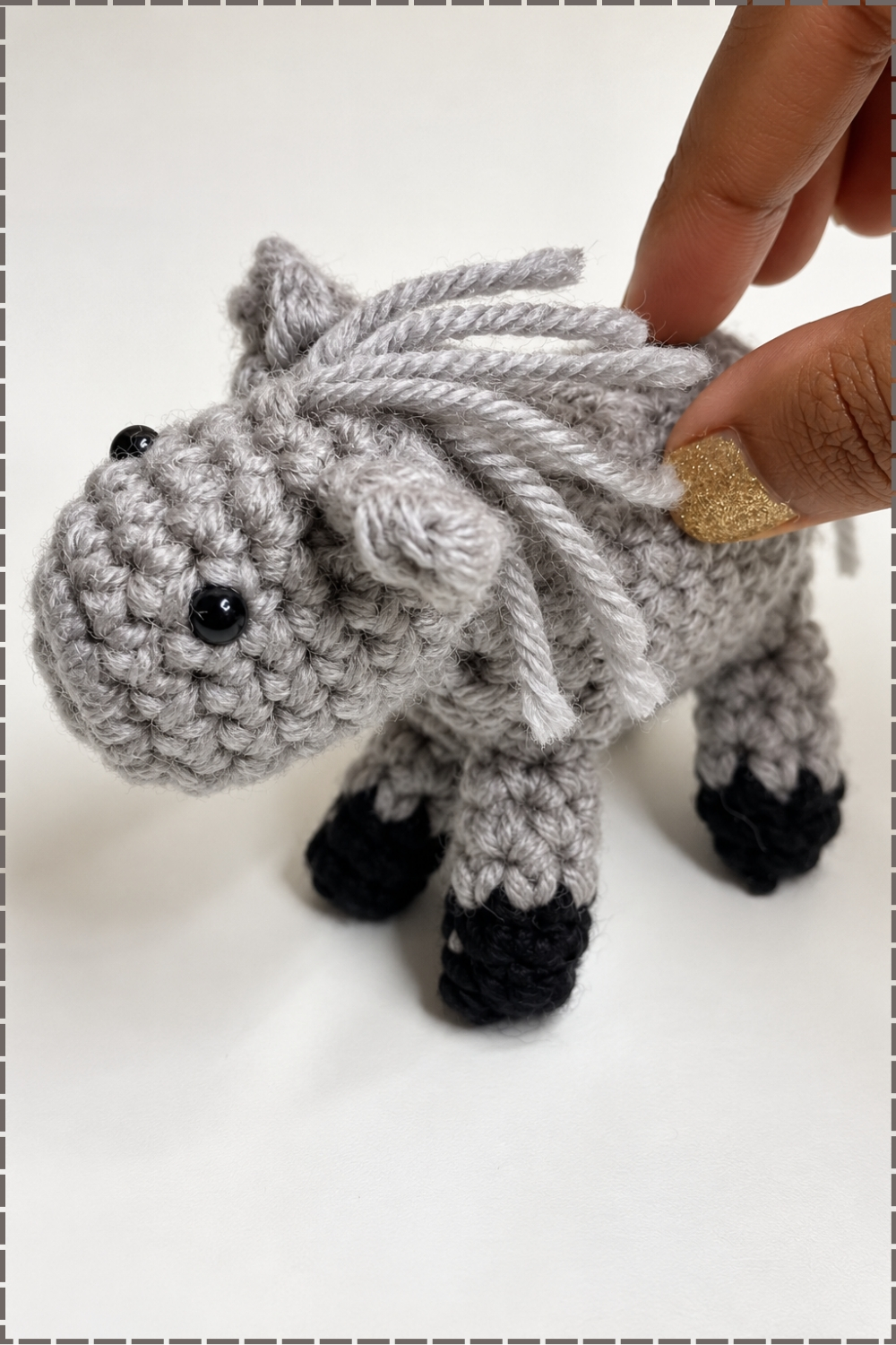 Crochet Nativity Donkey Pattern With Upright Ears