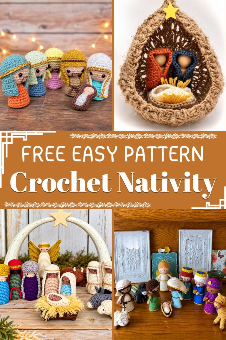 Crochet Nativity Set Free Patterns Easy With a Veiled Mary, Tiny Holy ...