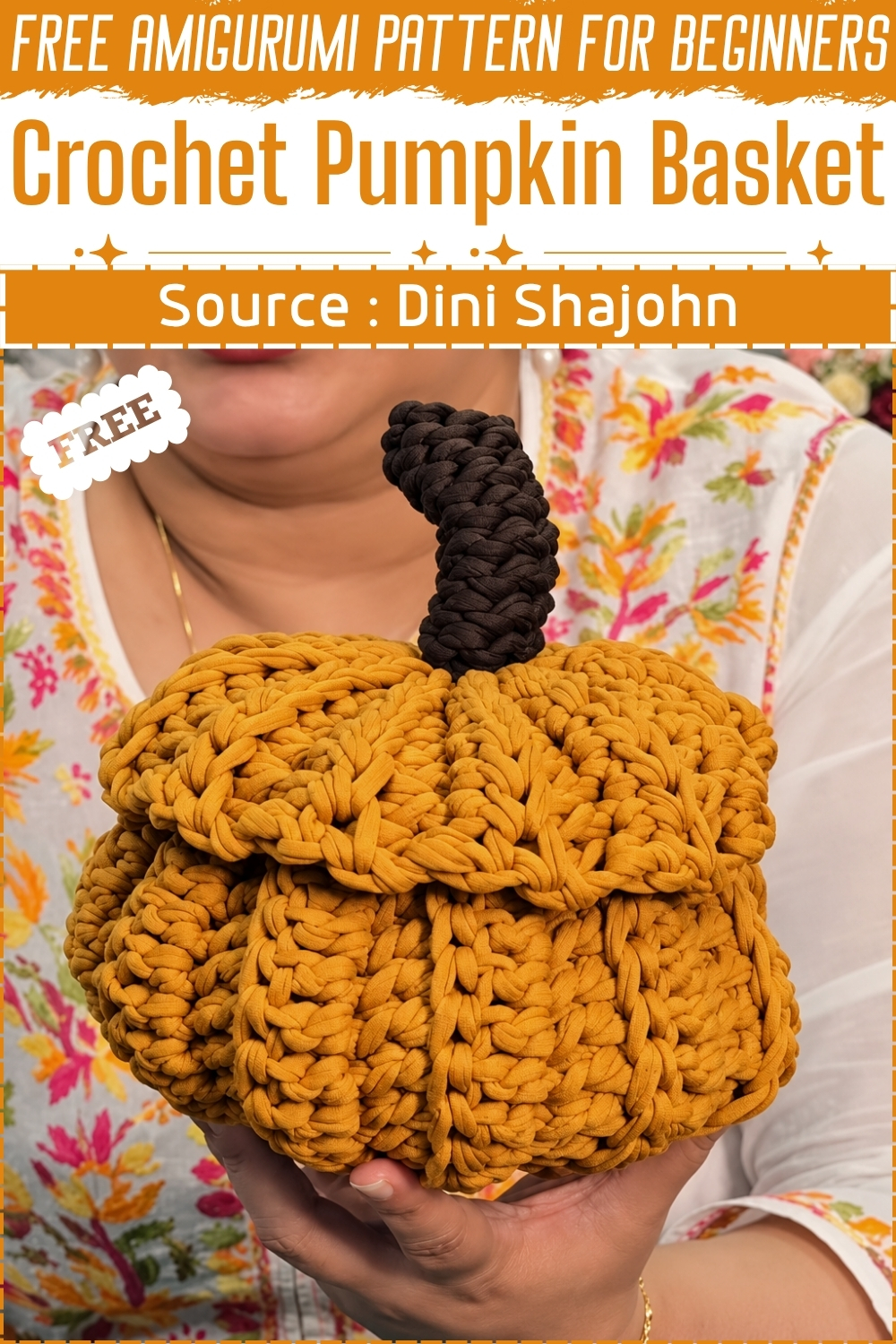 Crochet Pumpkin Basket