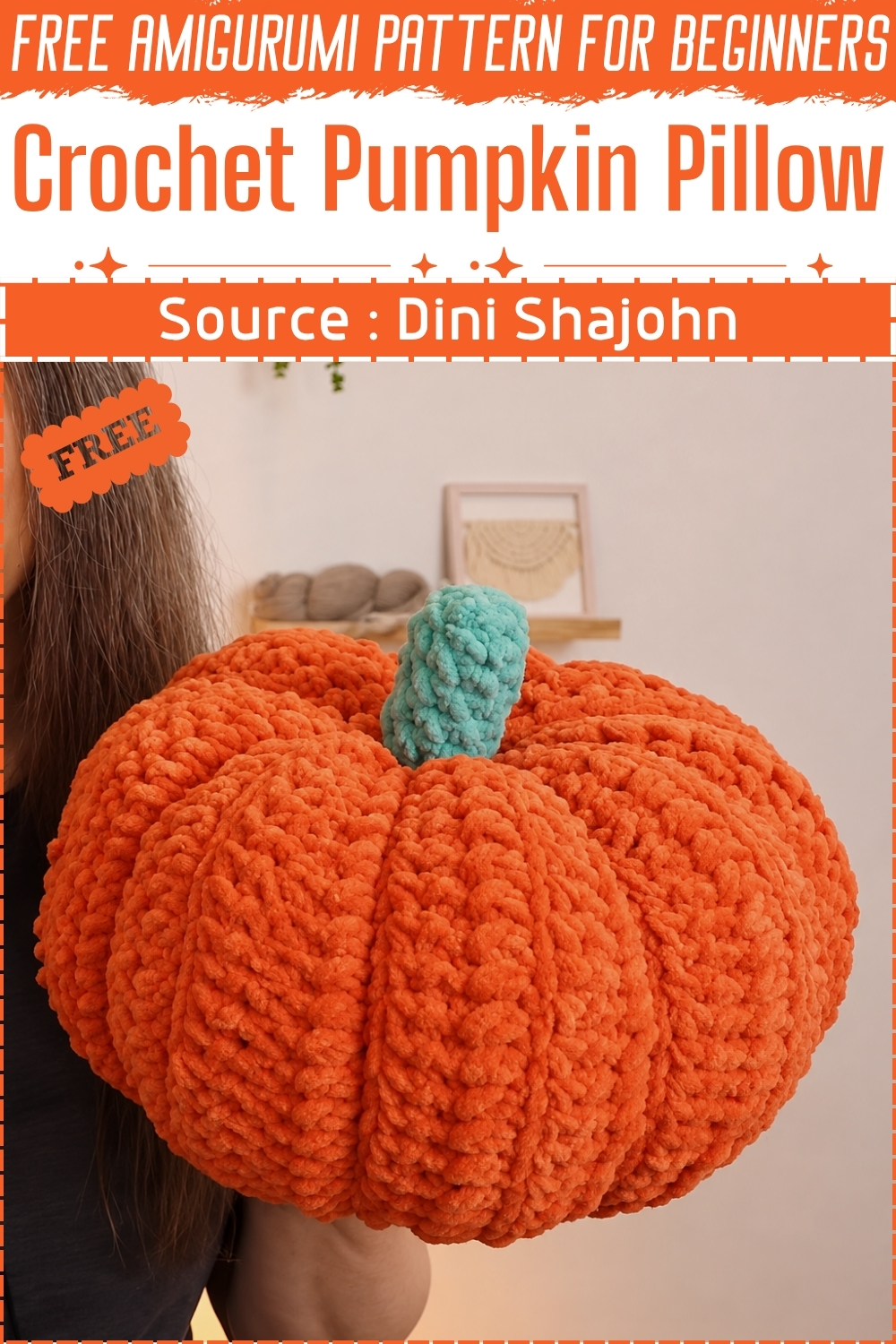 Crochet Pumpkin Pillow