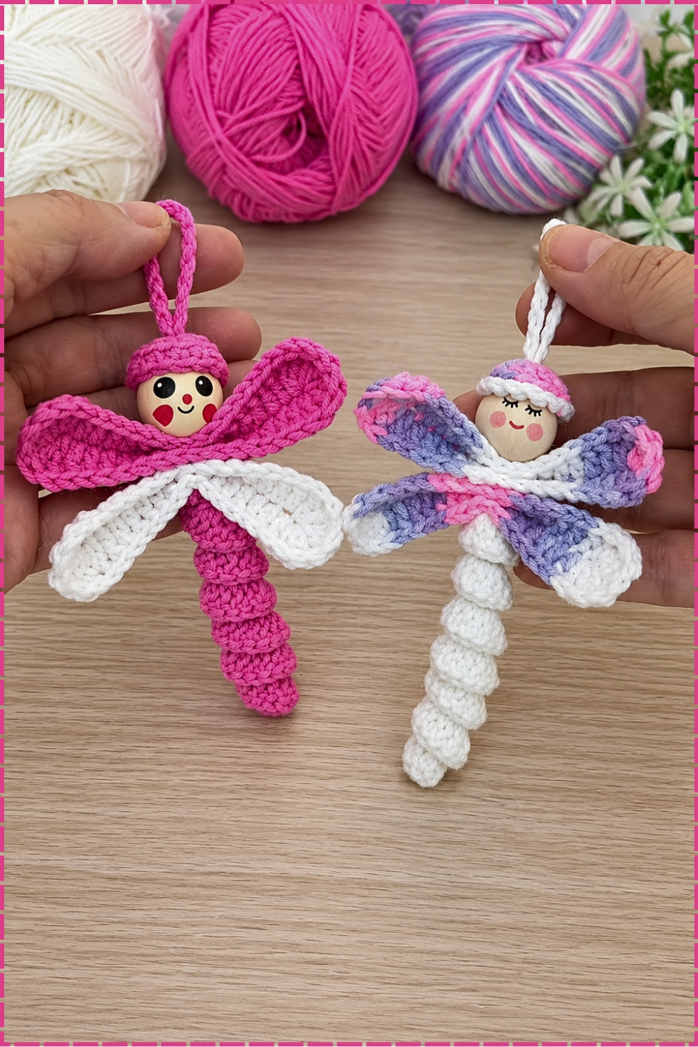Crochet This Adorable Tiny Dragonfly Keychain