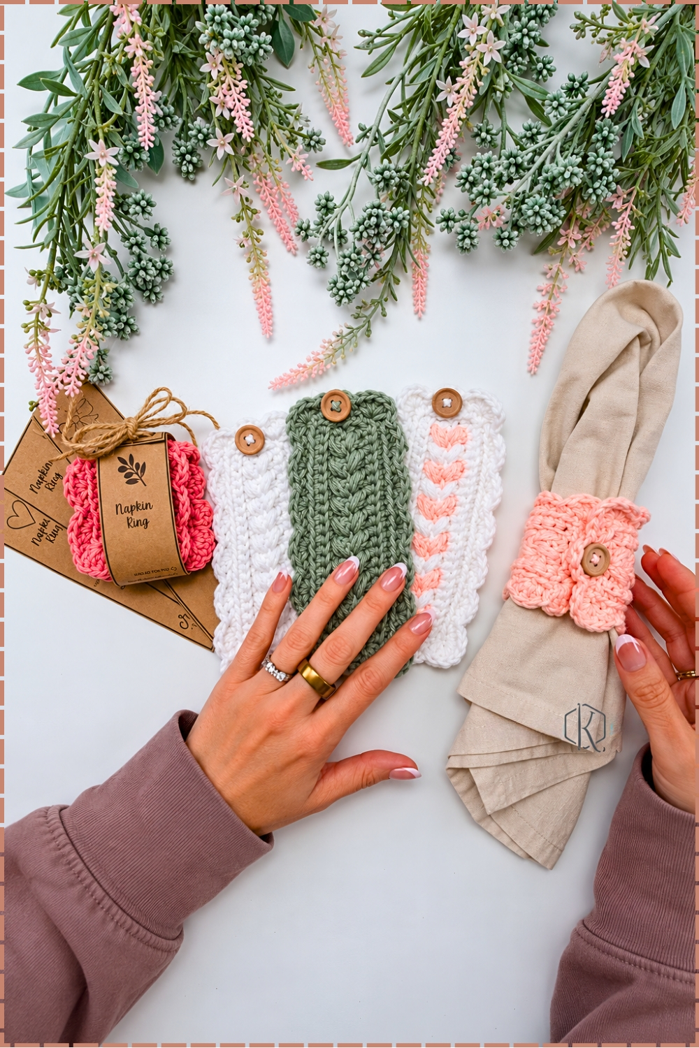 Crochet Wavy Scalloped Napkin Ring