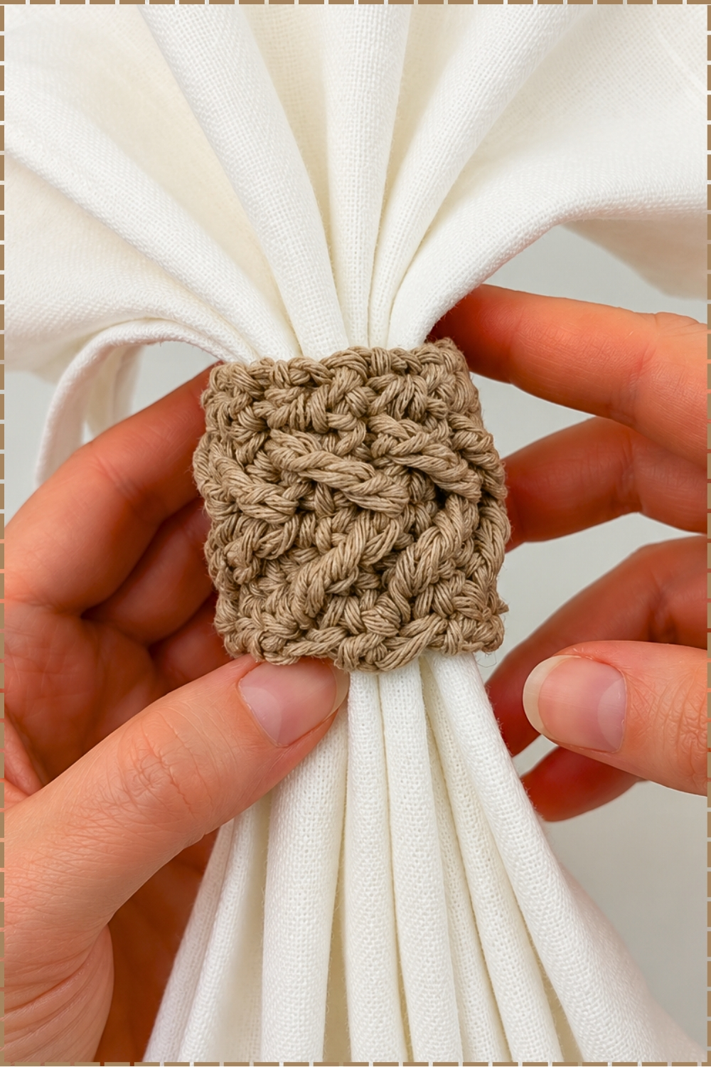 Crochet a Decorative Embellished Napkin Ring