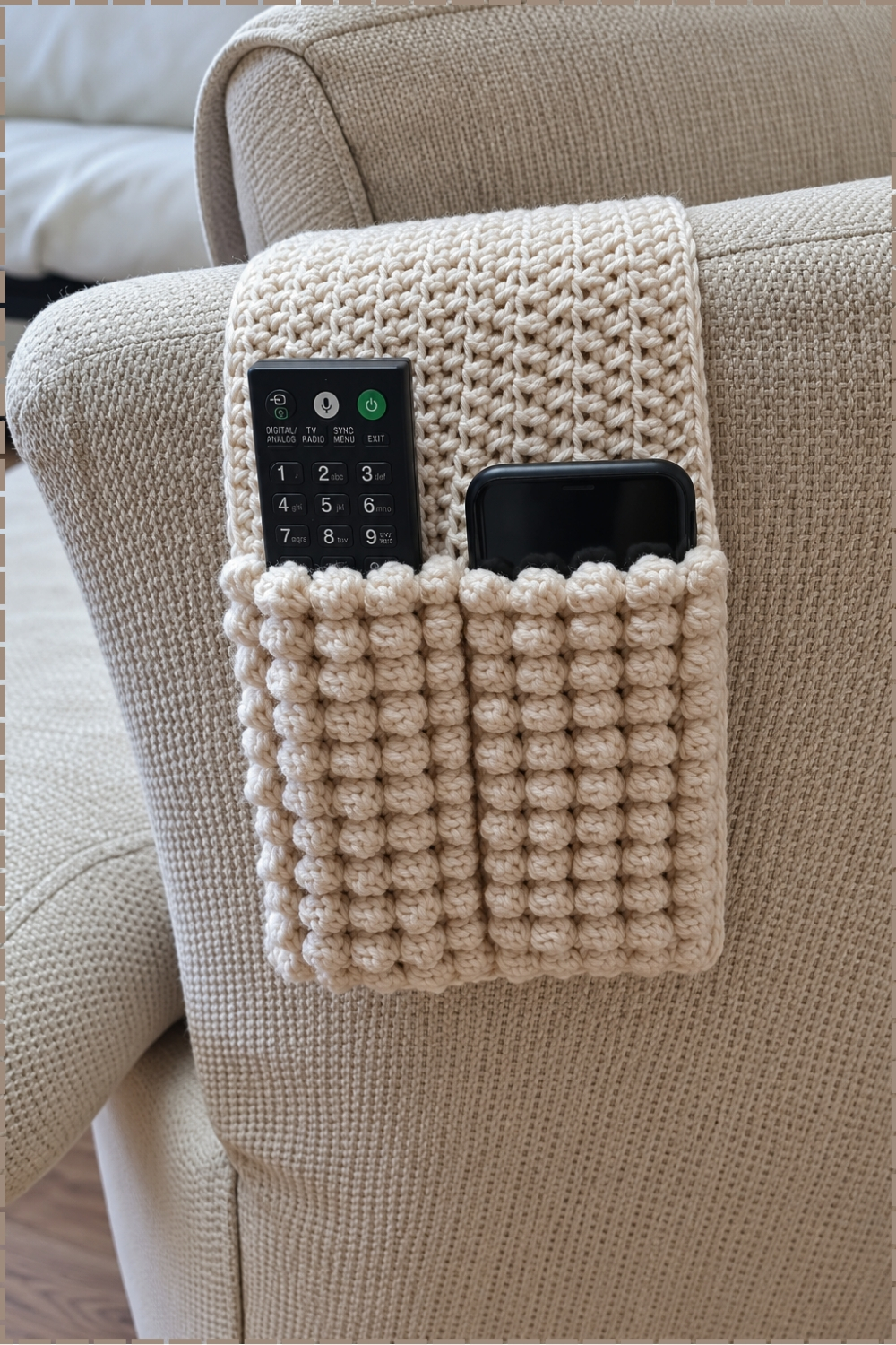 Crochet a Handy Remote Control Caddy
