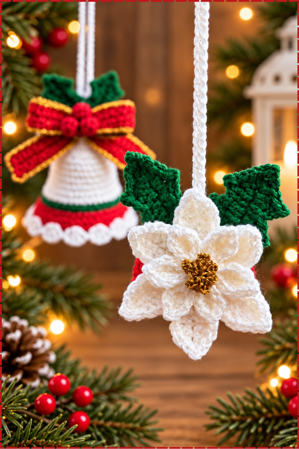Crochet a Pointed Petal Poinsettia Flower