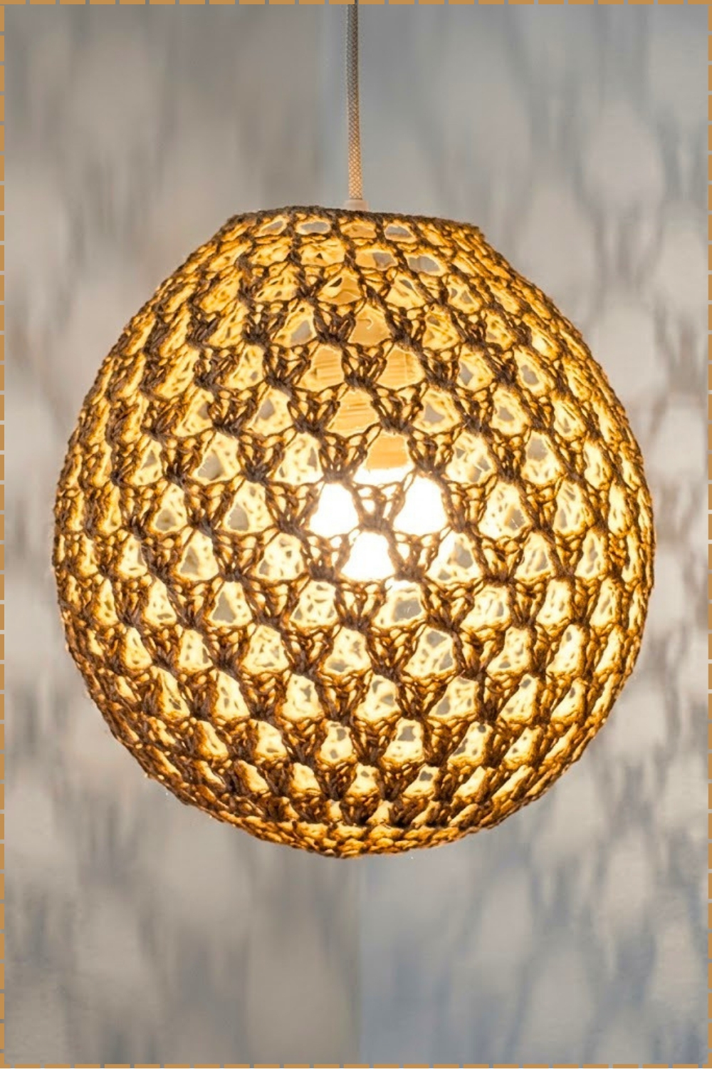 Crochet a Sleek Modern Lamp Shade