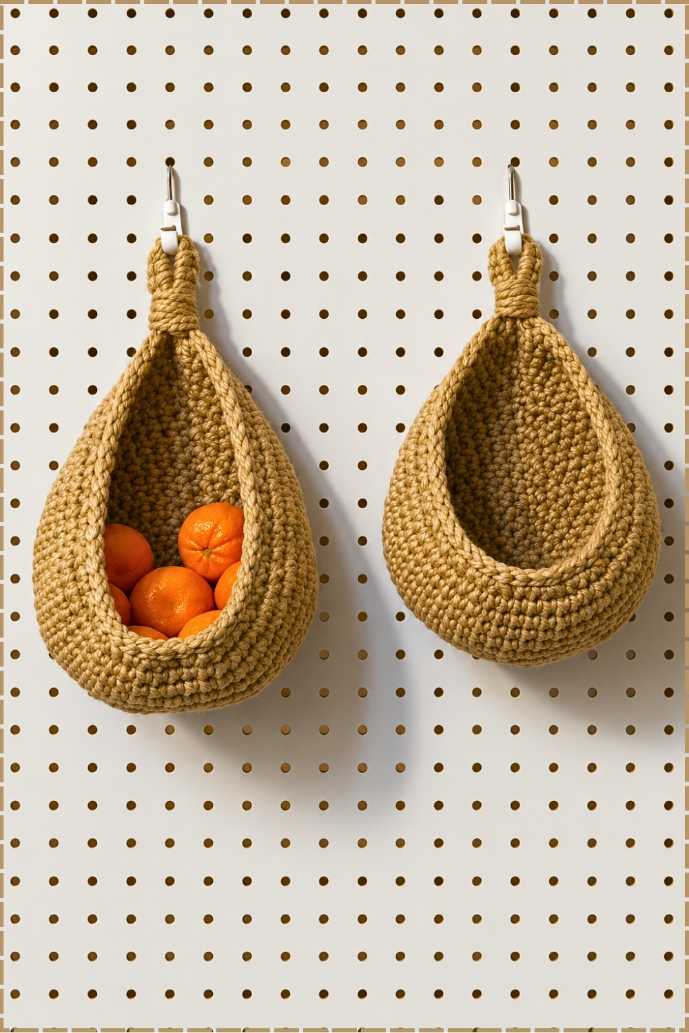 Curved Crochet Cocoon Hanging Basket