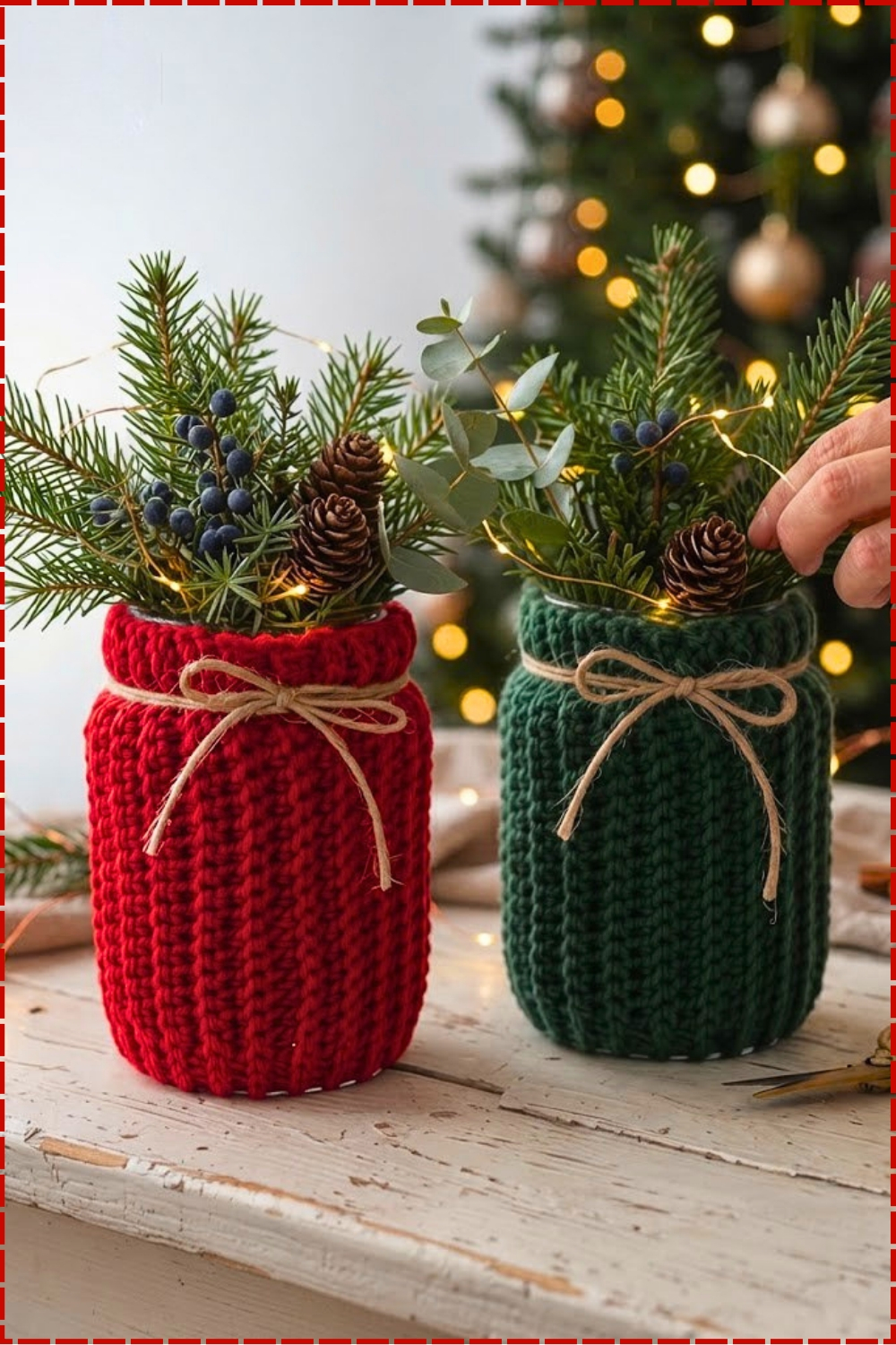 Decorate Your Jars With Textured Crochet Instead of Throwing Them Away