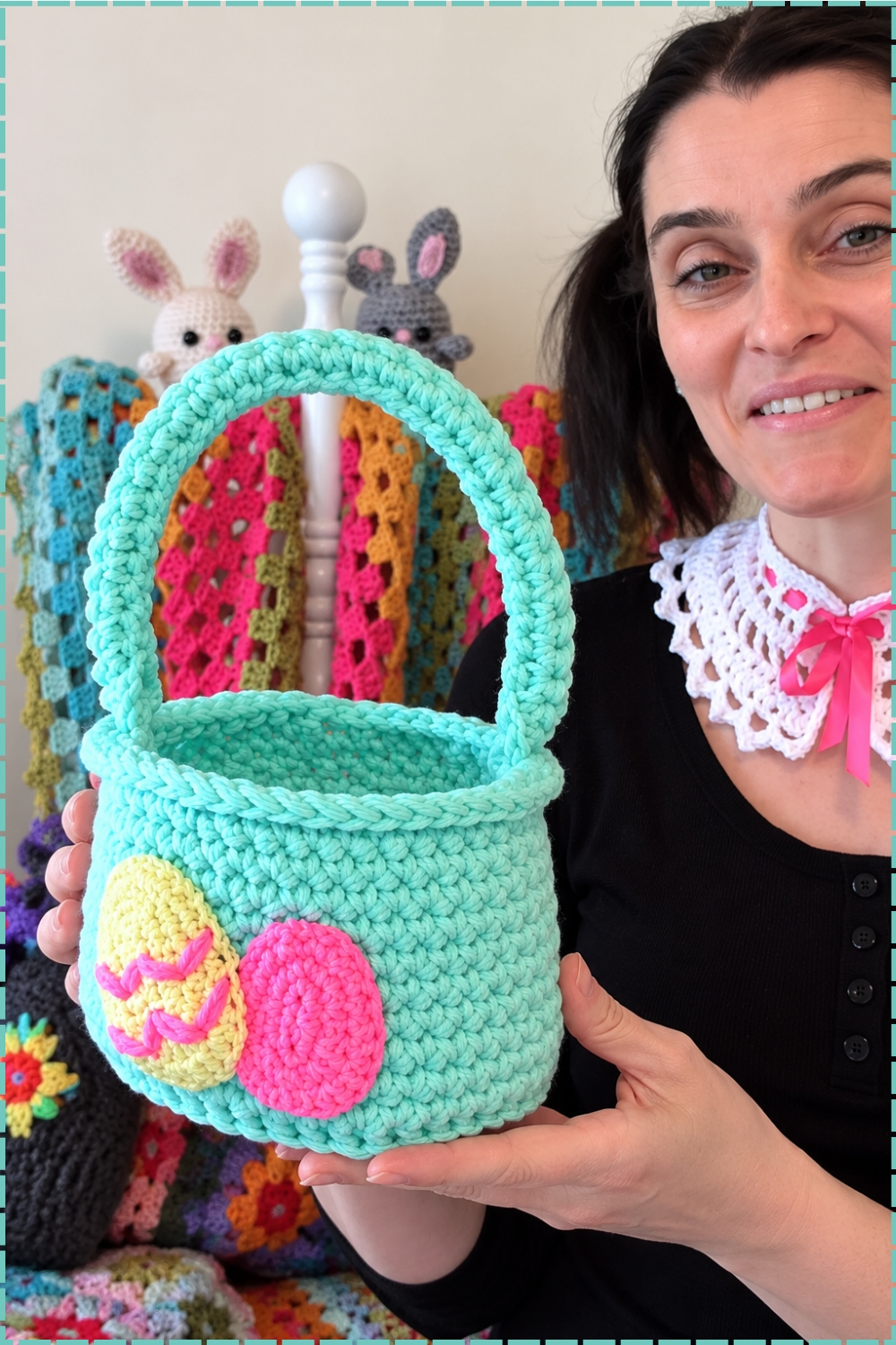 Deep Easter Egg Hunt Basket Crochet Pattern