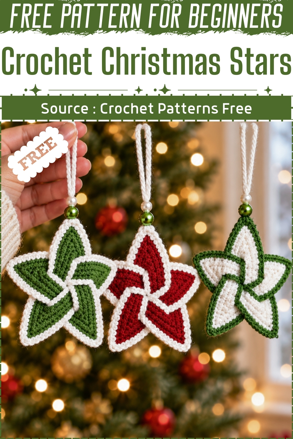 Easy Crochet Christmas Stars
