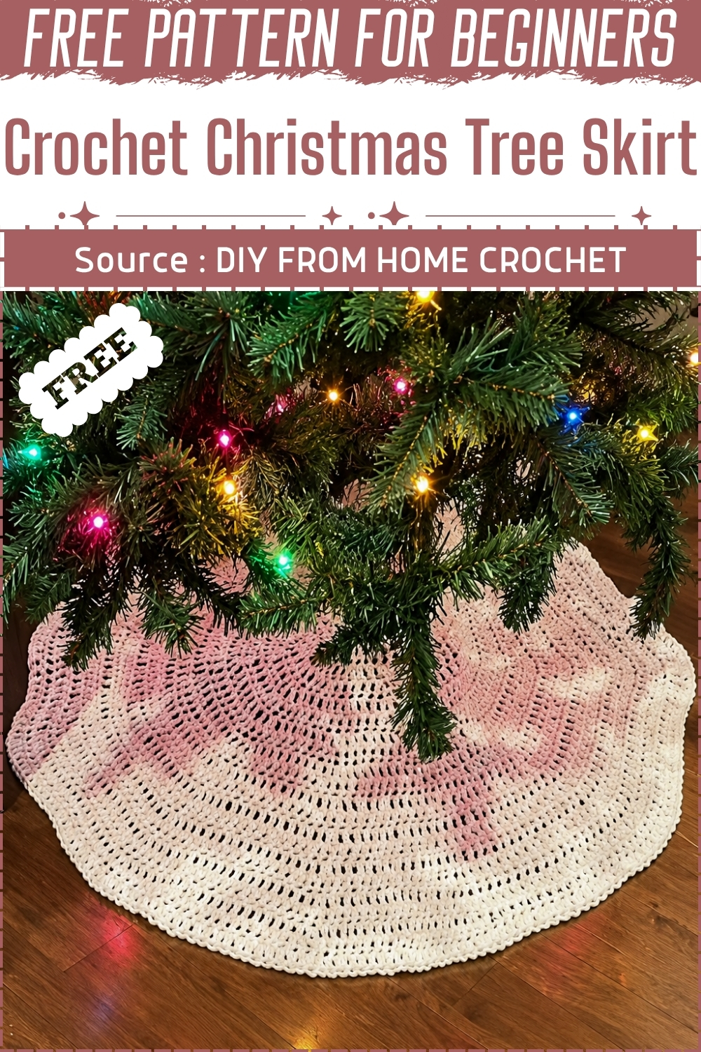 Easy Crochet Christmas Tree Skirt