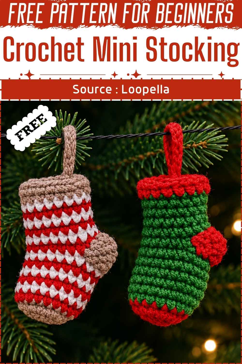 Easy Crochet Mini Stocking
