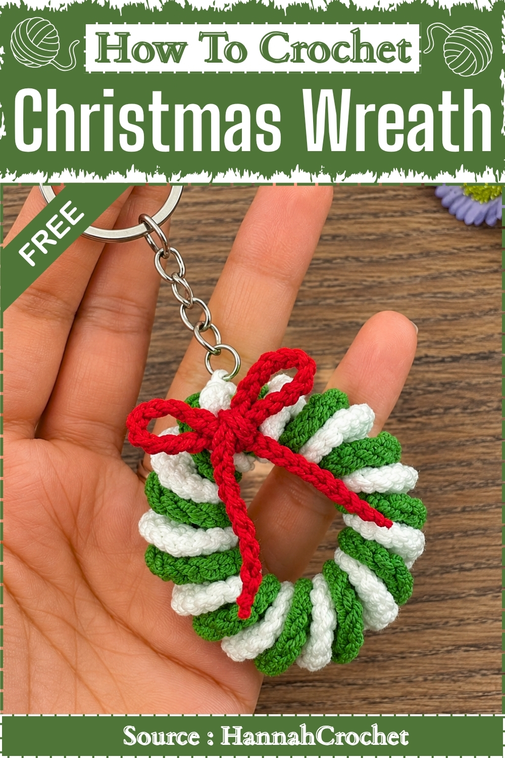 Easy How To Crochet Christmas Wreath Decoration