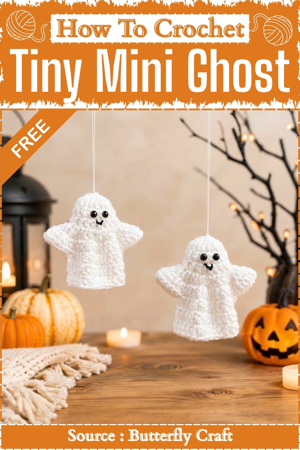 Easy How To Crochet Tiny Mini Ghost