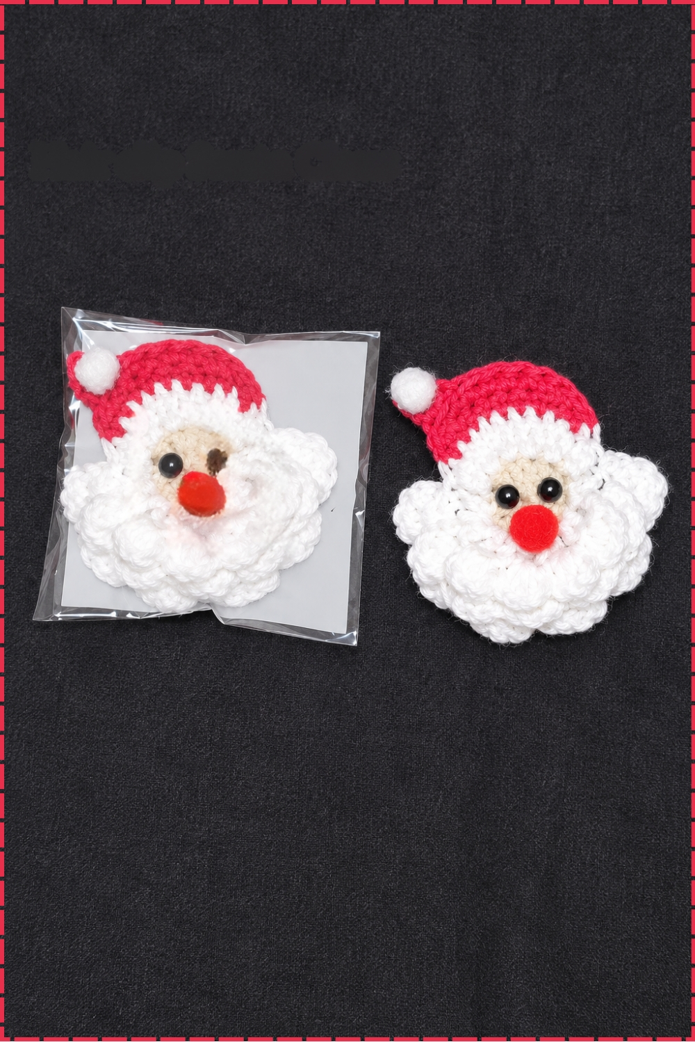 Easy Mini Crochet Santa Claus Hair Clip Pattern