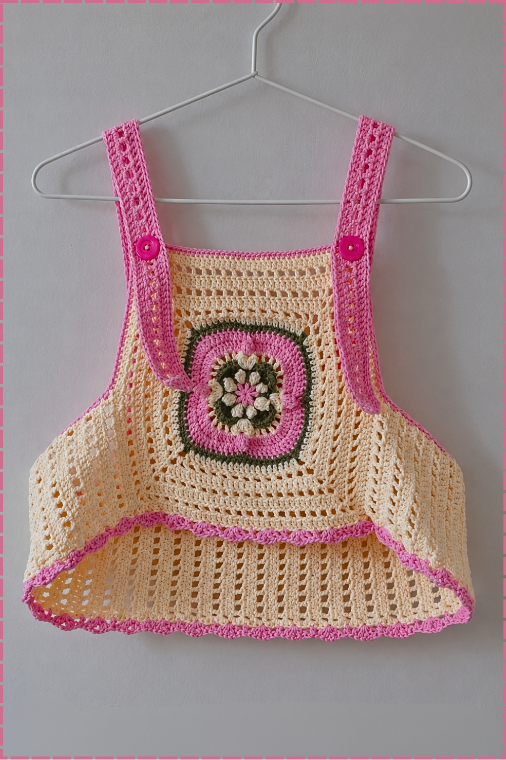 Easy Romantic Crochet Cottagecore Floral Vest