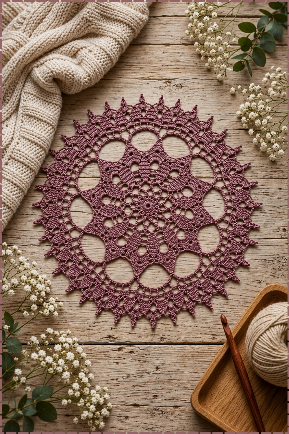 Elegant Dainty Vintage Crochet Doily