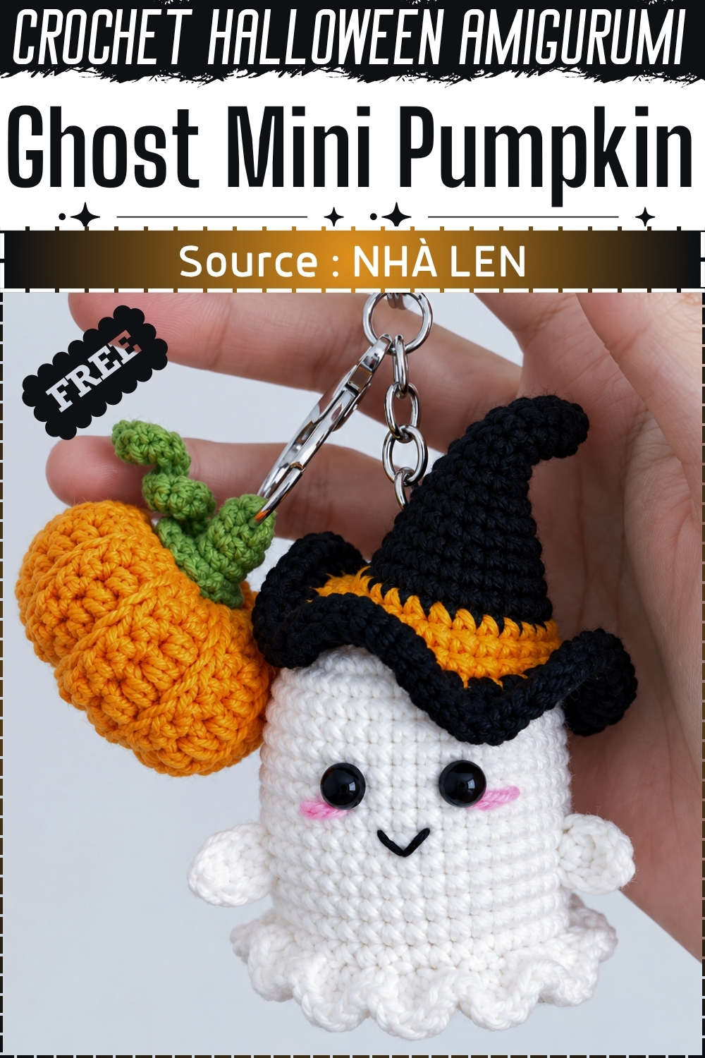 Esy Crochet Halloween Ghost and Mini Pumpkin
