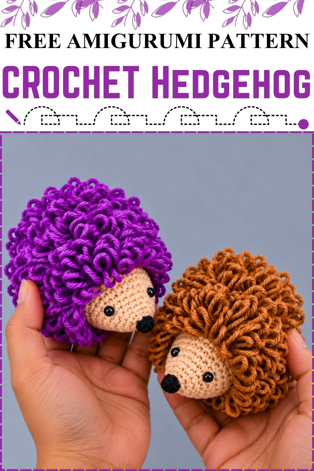 FREE AMIGURUMI CROCHET Hedgehog