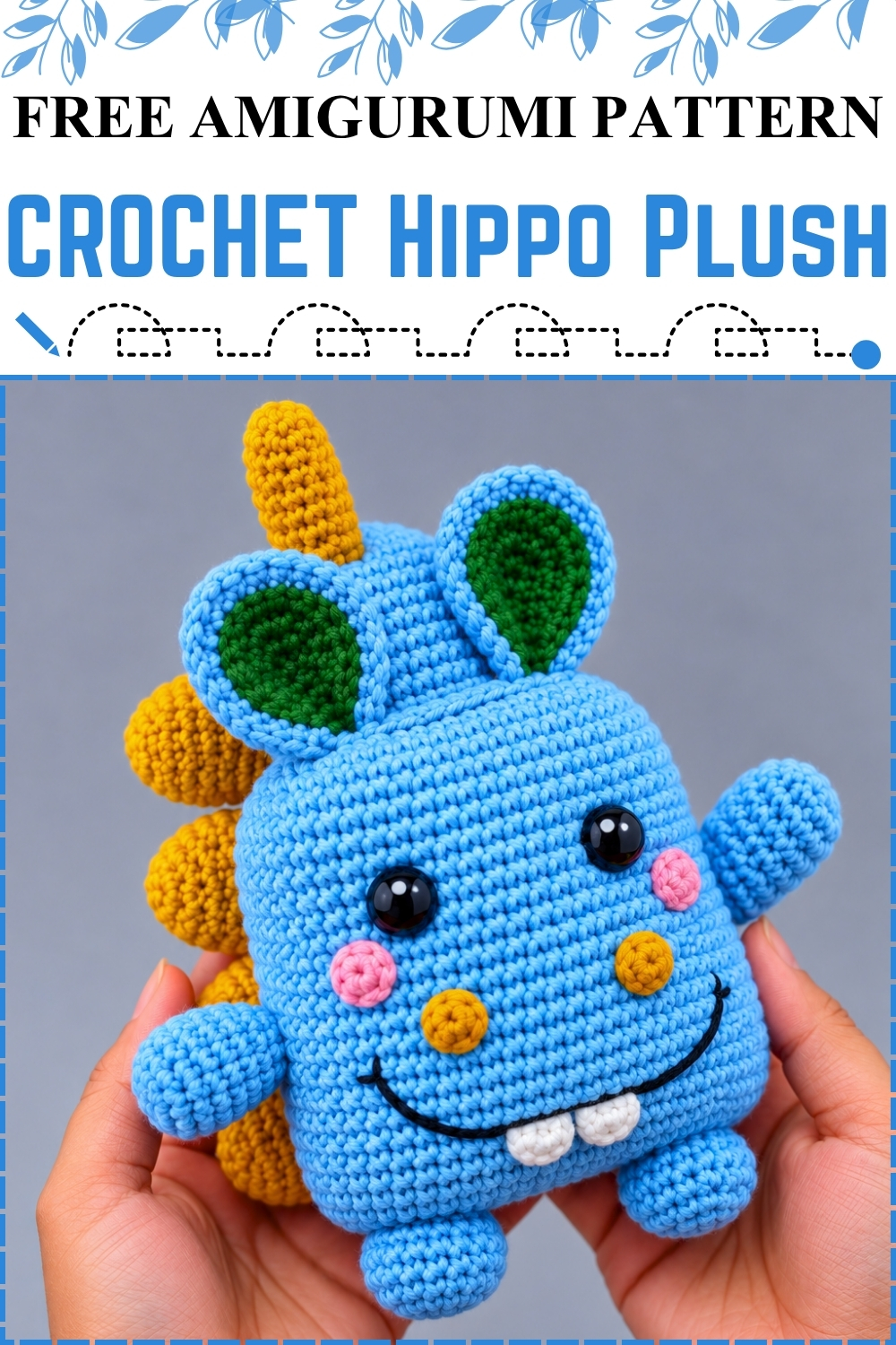 FREE AMIGURUMI CROCHET Hippo Plush