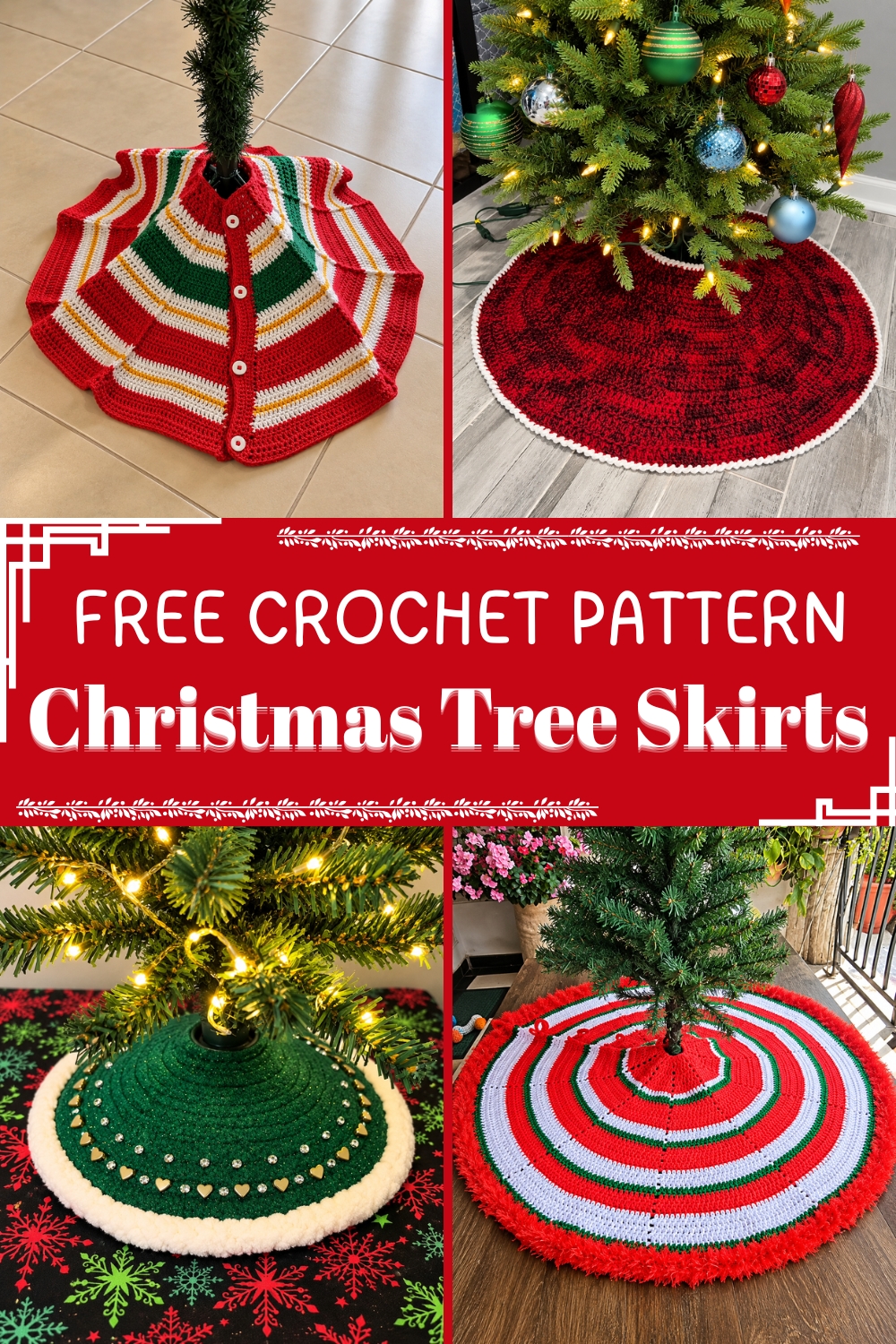 FREE Crochet Christmas Tree Skirts
