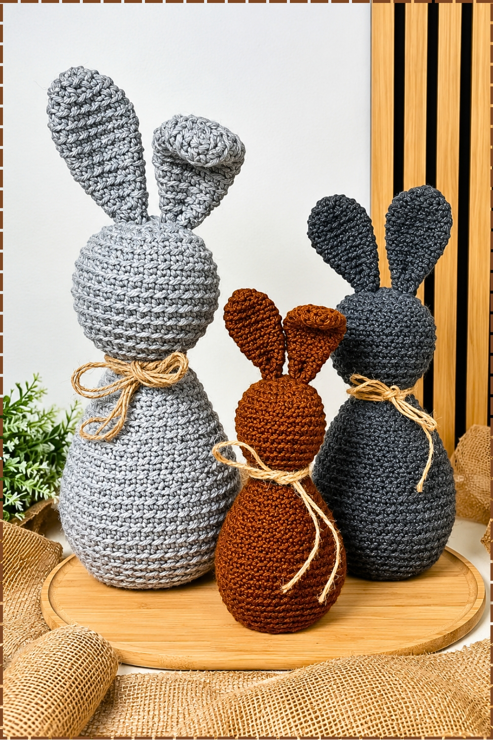 Festive Crochet Easter Bunny in 3 Sizes