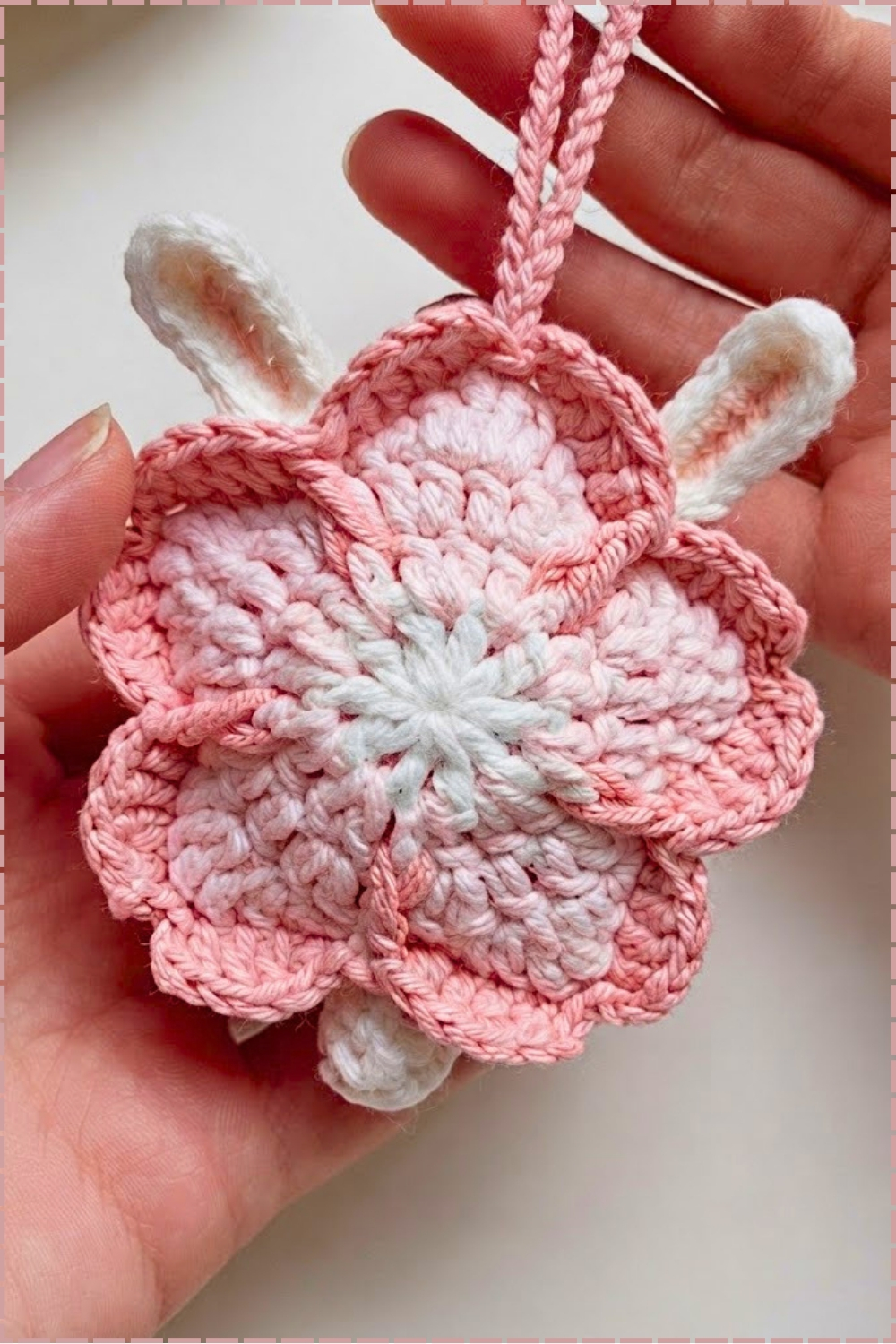 Flat Folding Crochet Flower Water Bottle Holder Sling