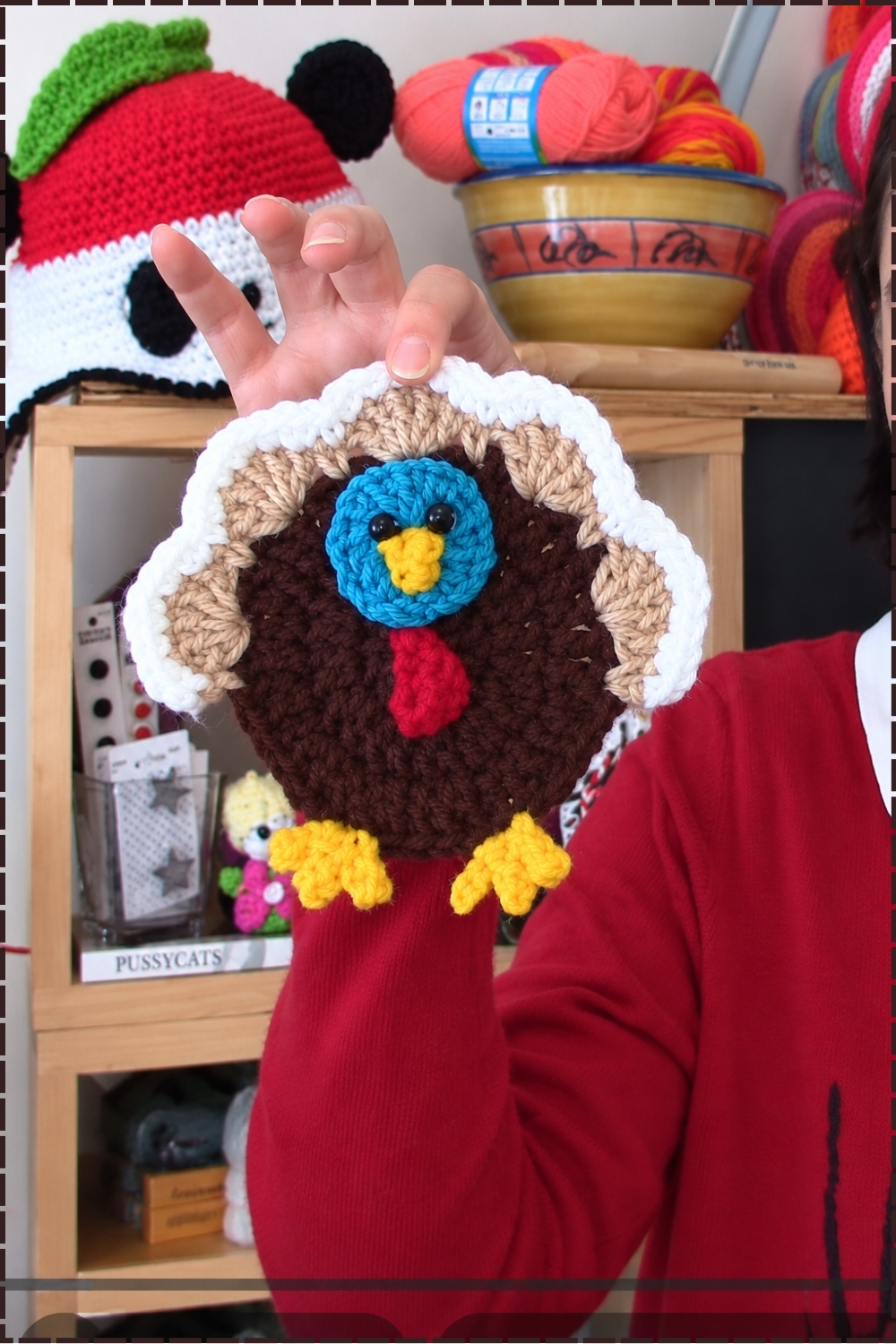 Flat Turkey Applique Crochet Tutorial and Pattern