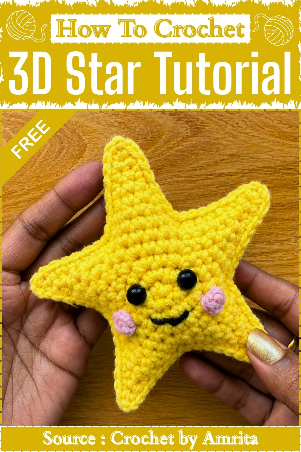 How To Crochet 3D Star Tutorial