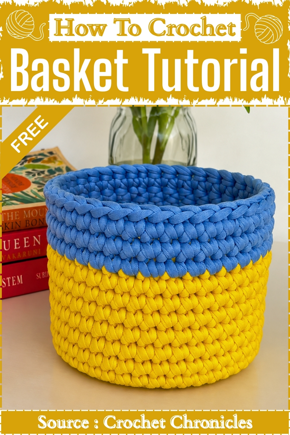 How To Crochet Basket Tutorial