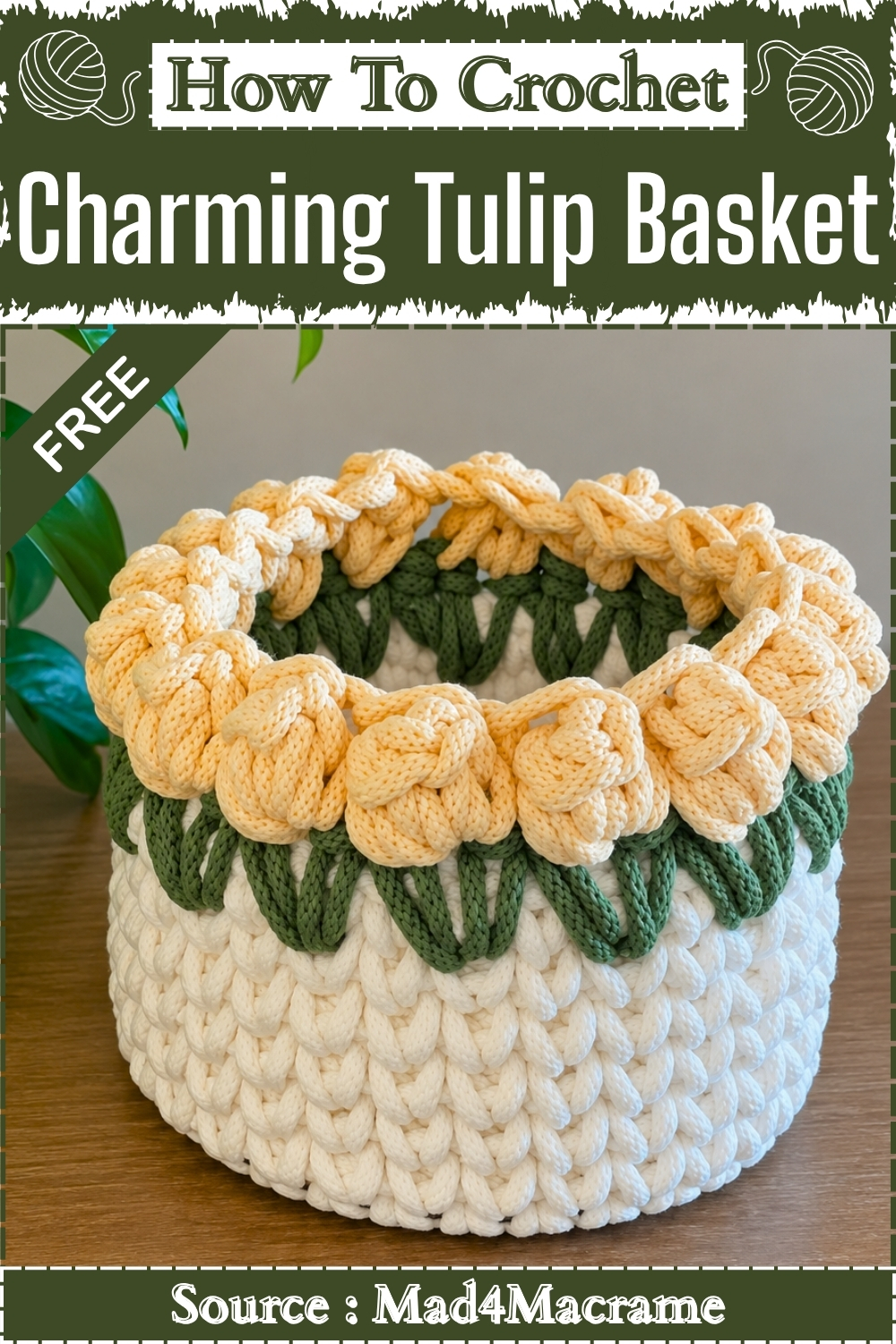 How To Crochet Charming Tulip Basket