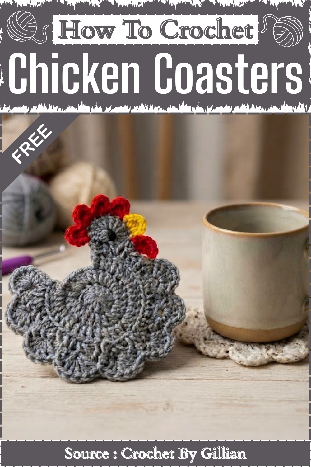 How To Crochet Chicken Coasters