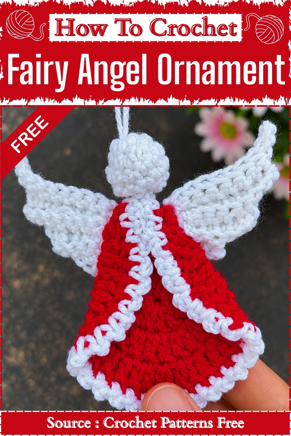 How To Crochet Christmas Fairy Angel Ornament