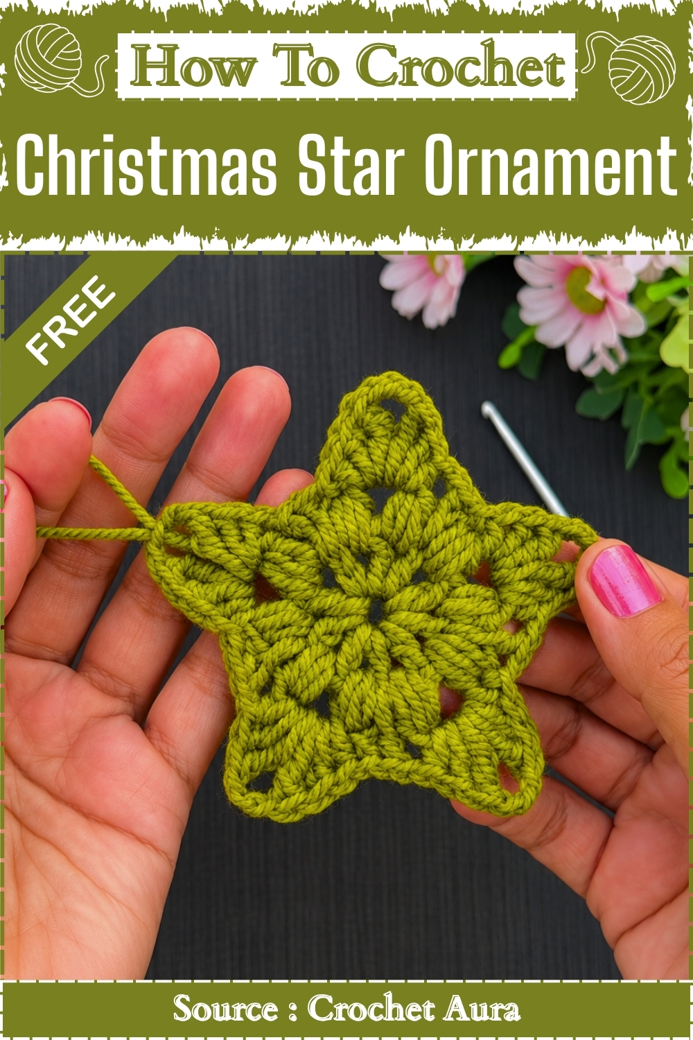 How To Crochet Christmas Star Ornament