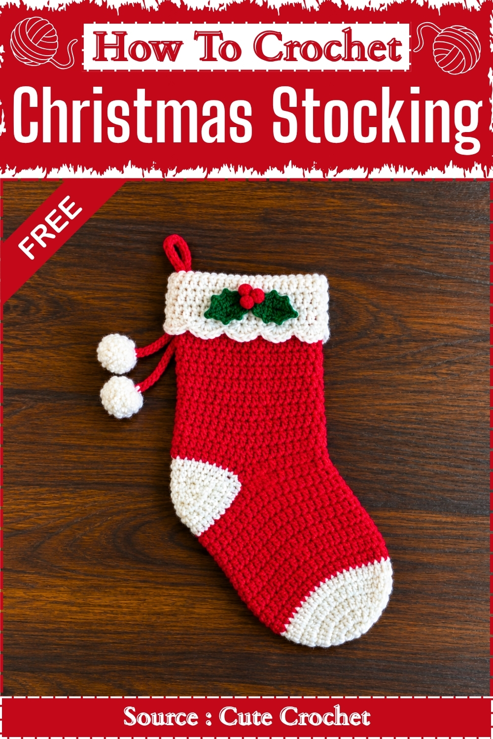 How To Crochet Christmas Stocking (1)
