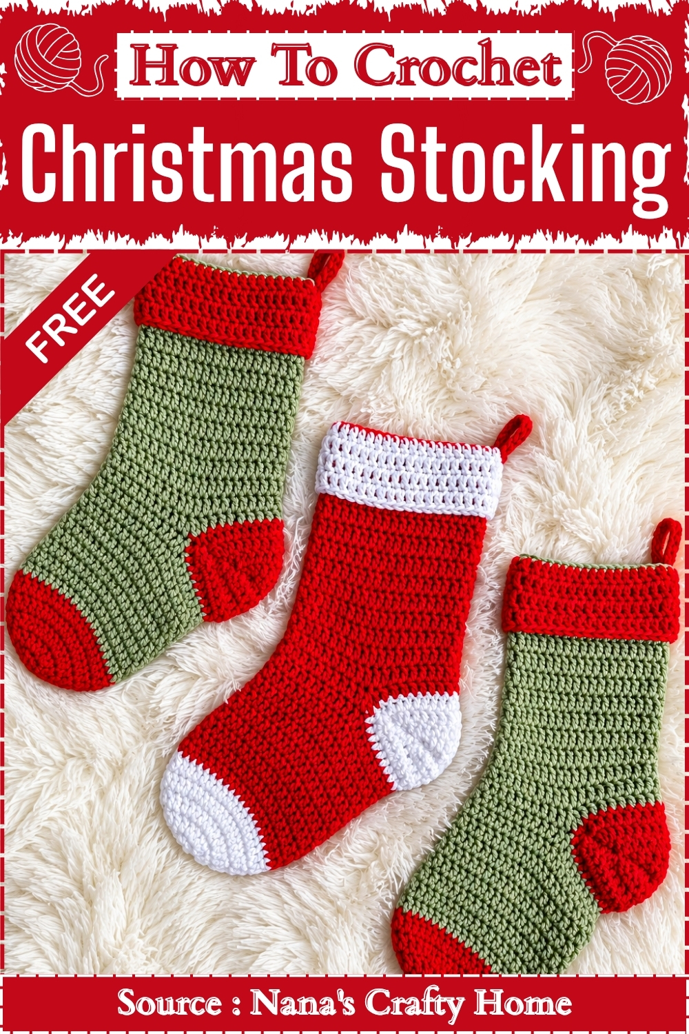 How To Crochet Christmas Stocking (2)