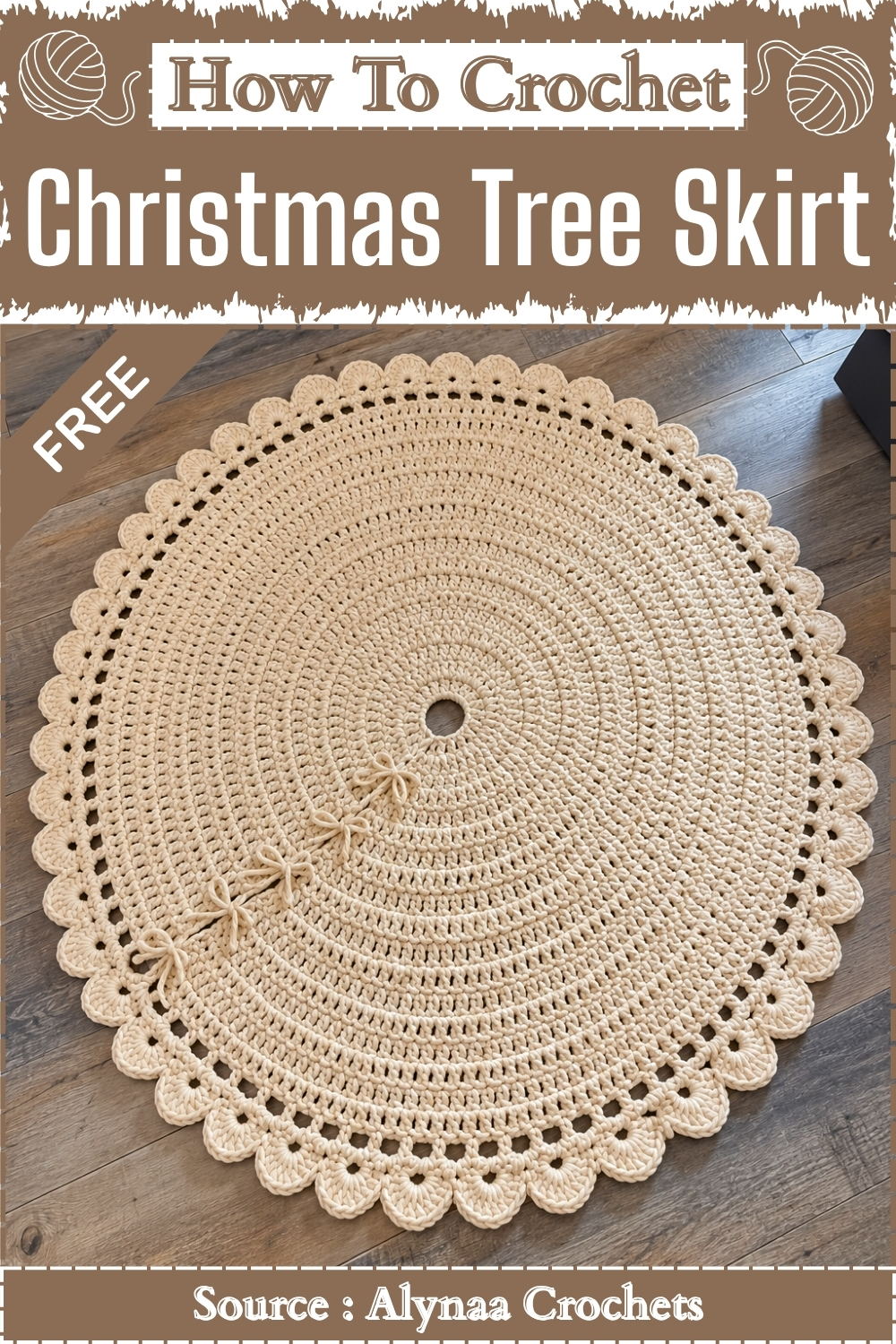 How To Crochet Christmas Tree Skirt (1)