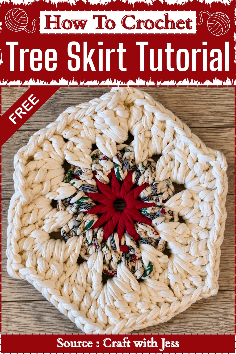 How To Crochet Christmas Tree Skirt Tutorial
