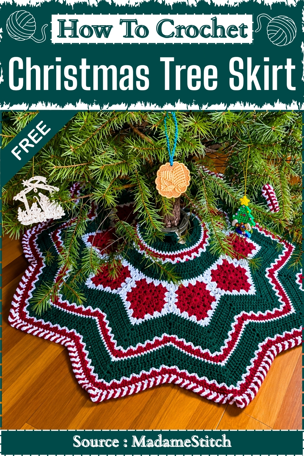 How To Crochet Embers Christmas Tree Skirt