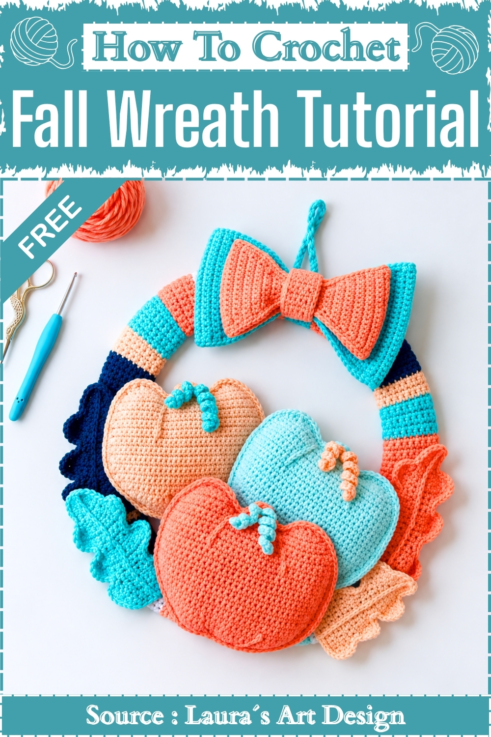 How To Crochet Fall Wreath Tutorial
