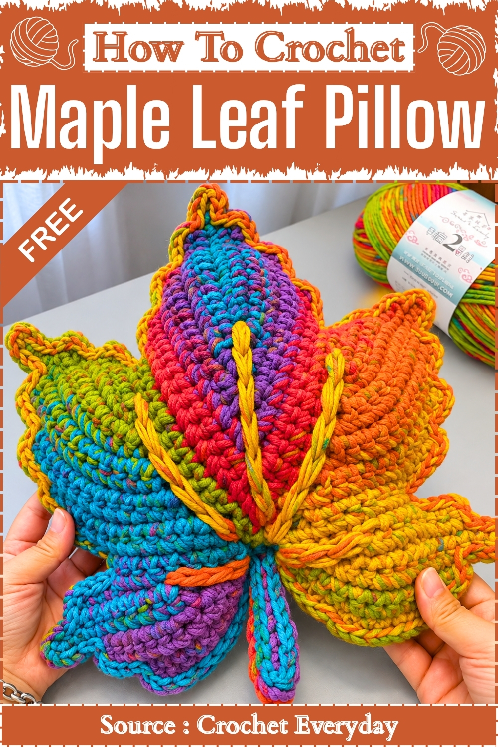 How To Crochet Maple Leaf Pillow
