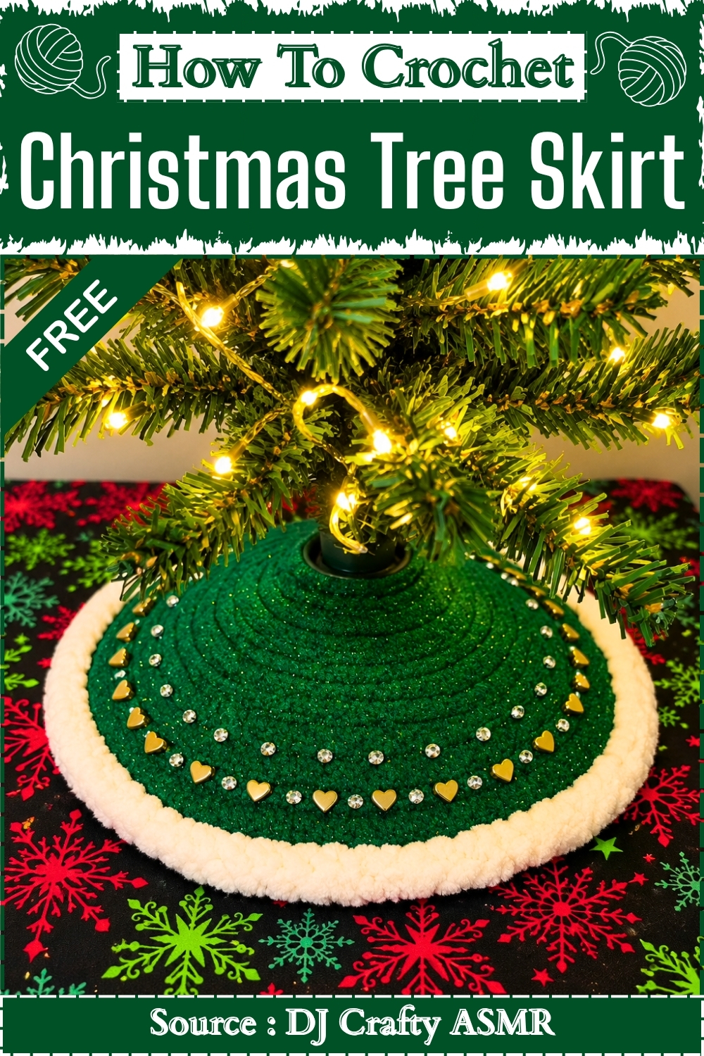 How To Crochet Mini Christmas Tree Skirt