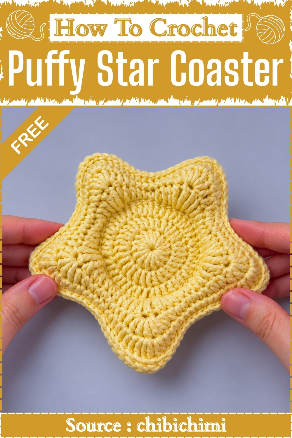 How To Crochet Puffy Star Coaster