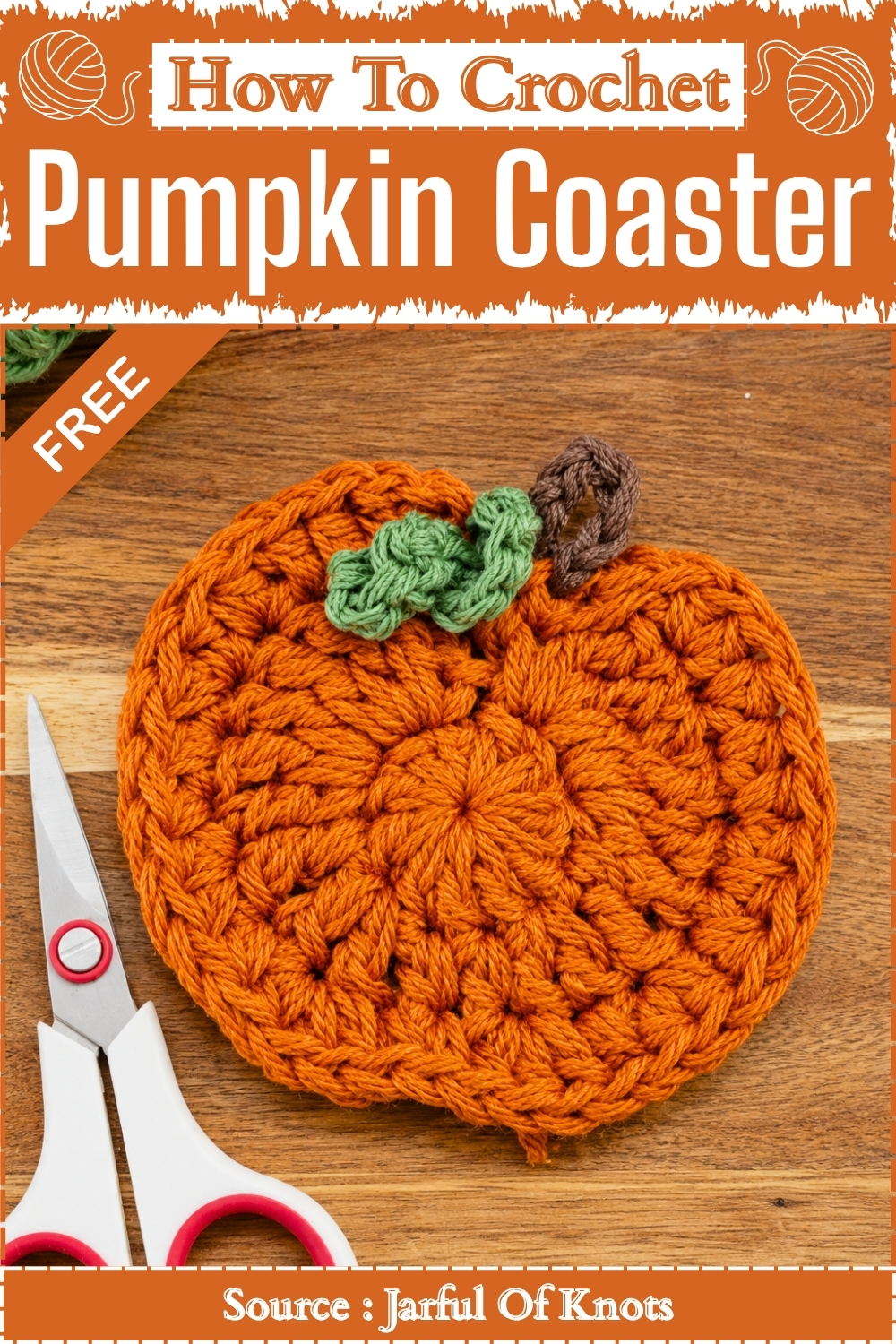 How To Crochet Pumpkin Coaster