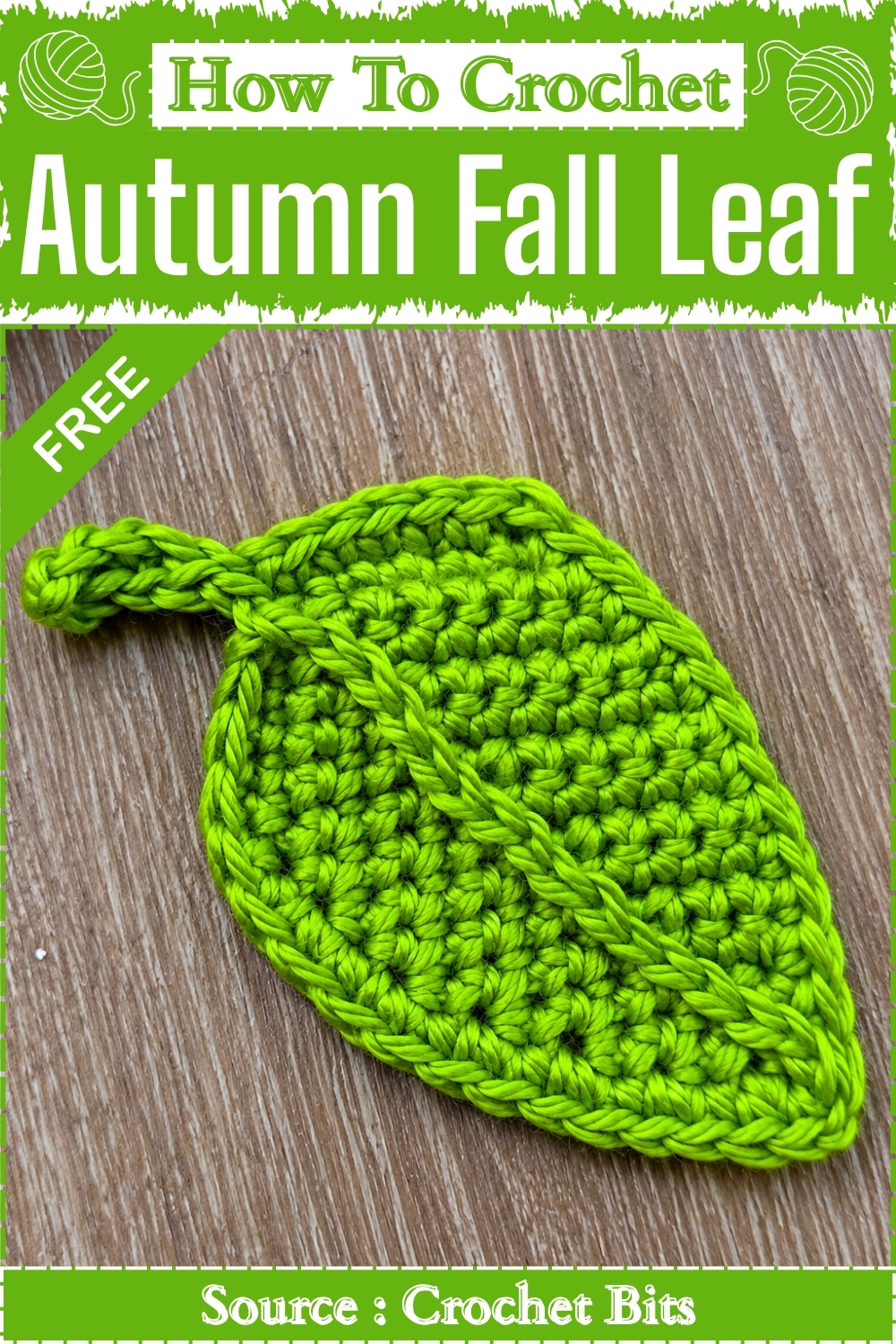 How To Crochet Round Autumn Fall Leaf