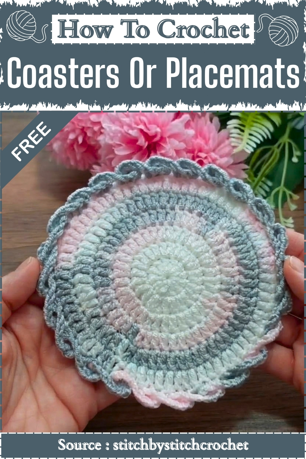 How To Crochet Round Coasters Or Placemats