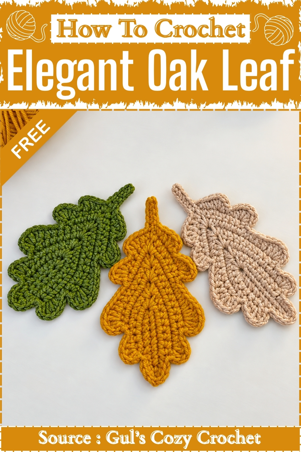 How To Crochet Round Elegant Oak Leaf