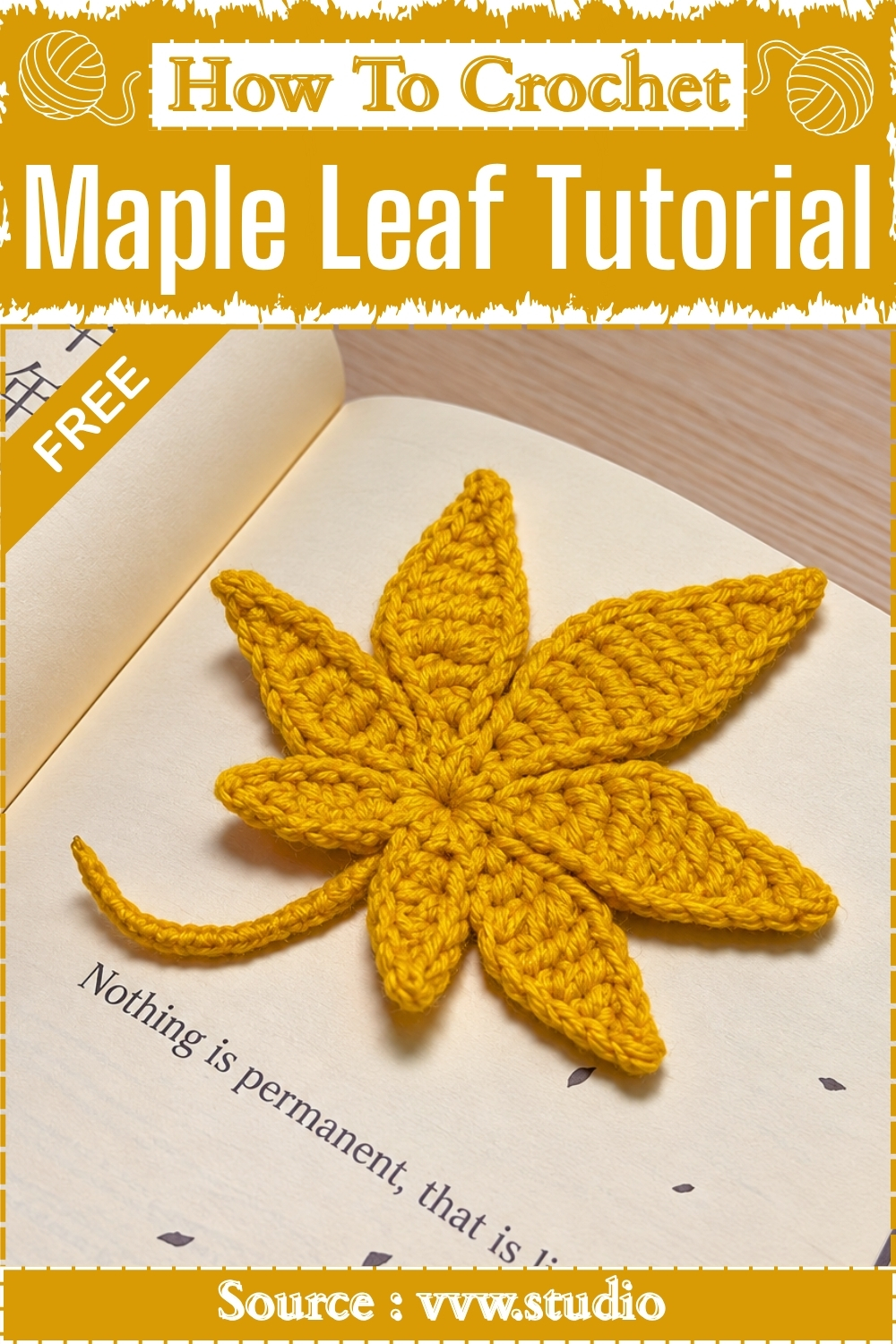 How To Crochet Round Maple Leaf Tutorial