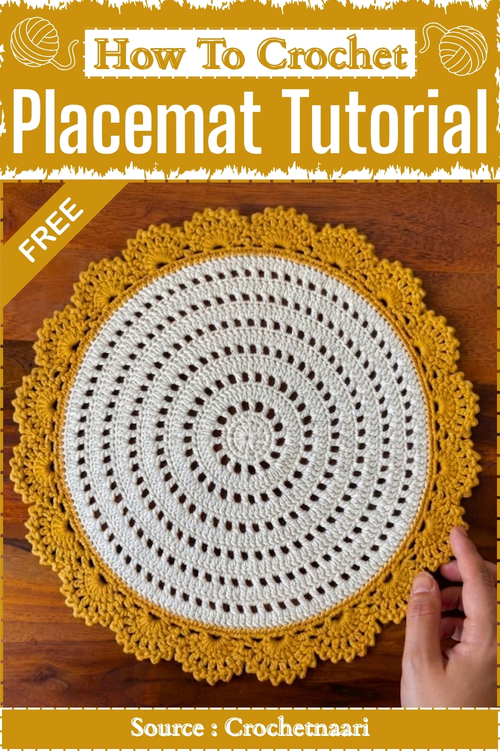 How To Crochet Round Placemat Tutorial